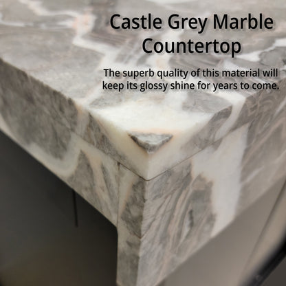 Zilara 42 in W x 22 in D Black and Grey Bath Vanity