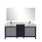 Zilara 72 in W x 22 in D Black and Grey Double Bath Vanity
