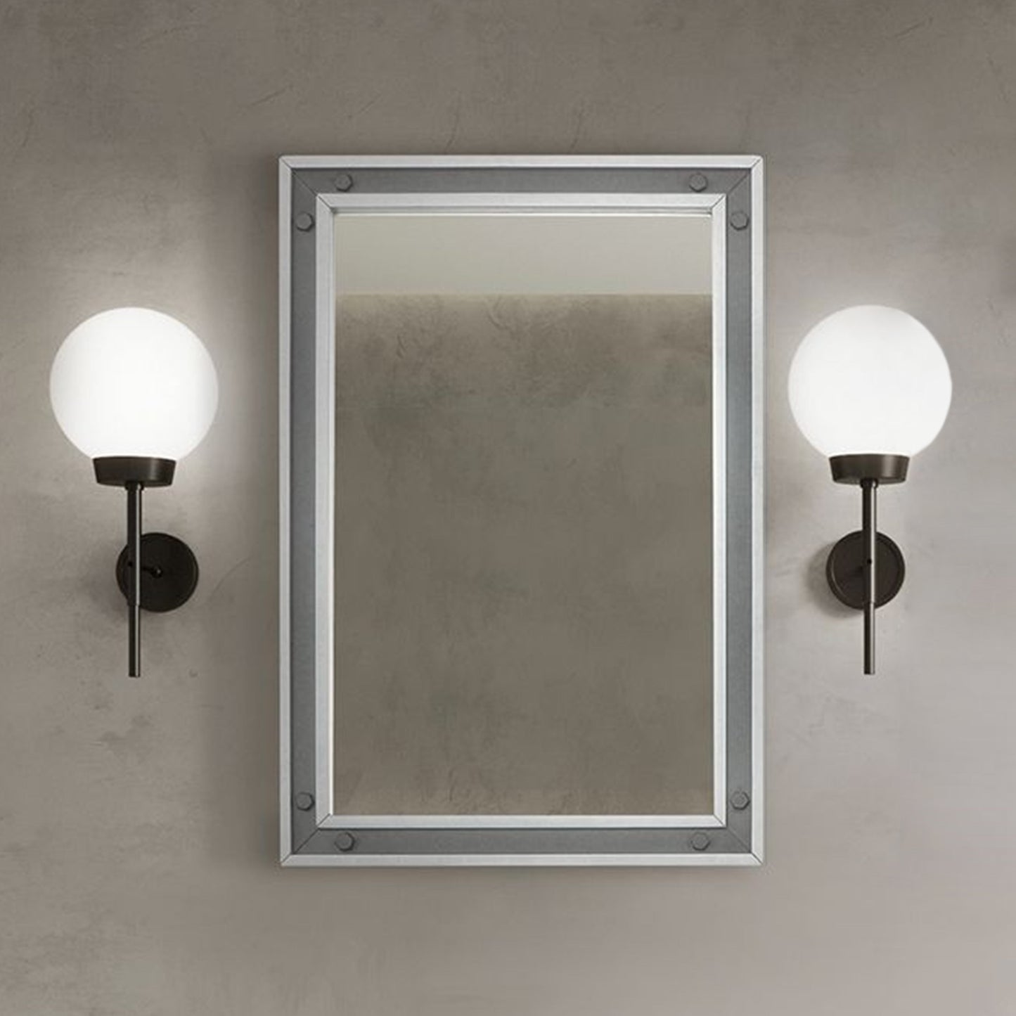 Ziva 22 in W x 32 in H Mirror with Black Metal Inlay