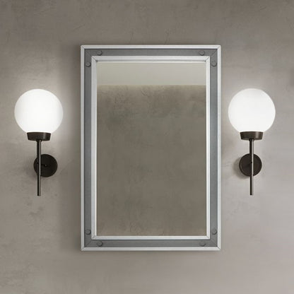 Ziva 22 in W x 32 in H Mirror with Black Metal Inlay