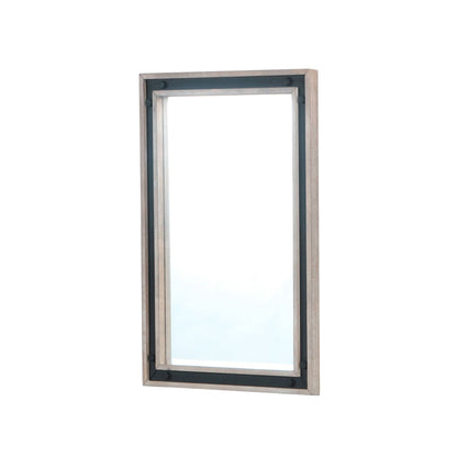 Ziva 22 in W x 32 in H Mirror with Black Metal Inlay