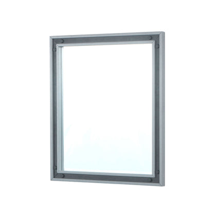 Ziva 28 in W x 32 in H Mirror with Black Metal Inlay