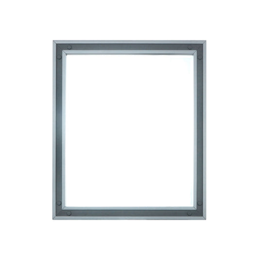 Ziva 28 in W x 32 in H Mirror with Black Metal Inlay