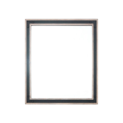 Ziva 28 in W x 32 in H Mirror with Black Metal Inlay