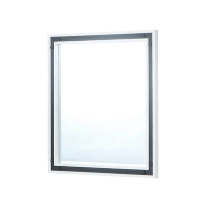 Ziva 28 in W x 32 in H Mirror with Black Metal Inlay