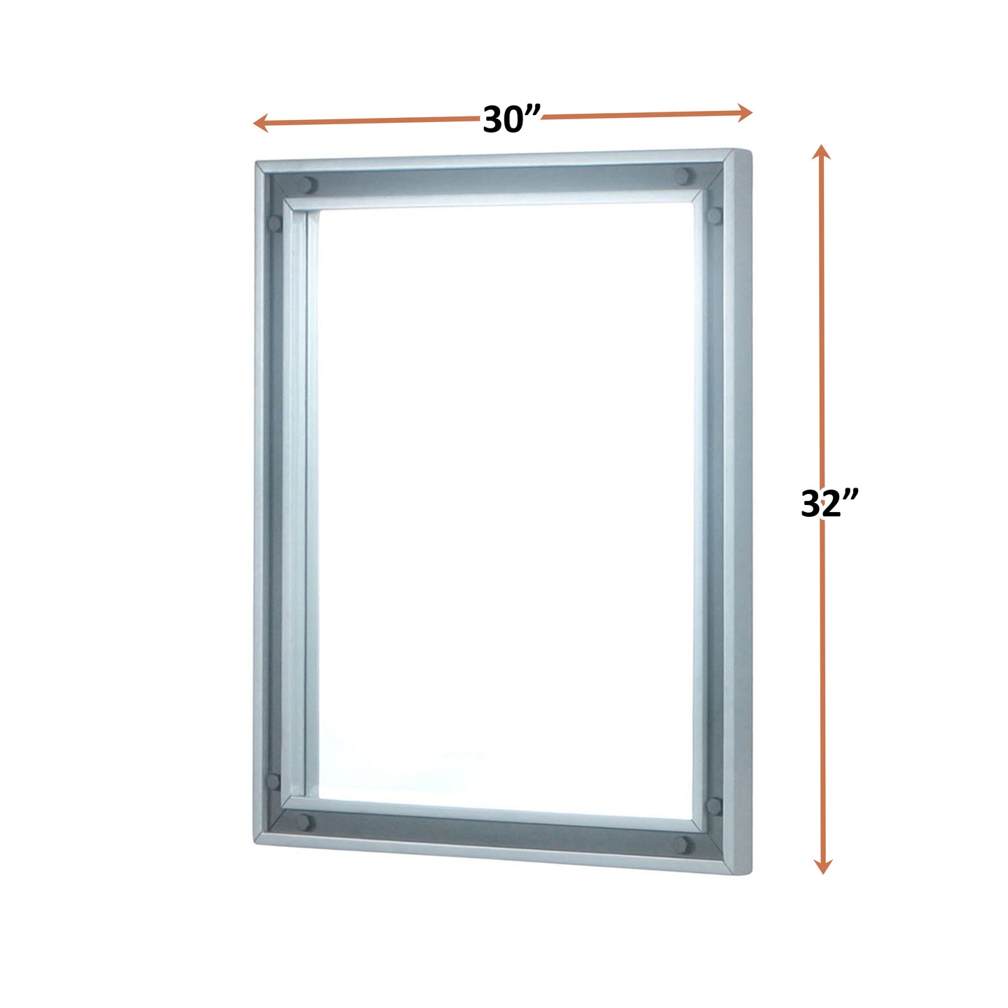 Ziva 30 in W x 32 in H Mirror with Black Metal Inlay