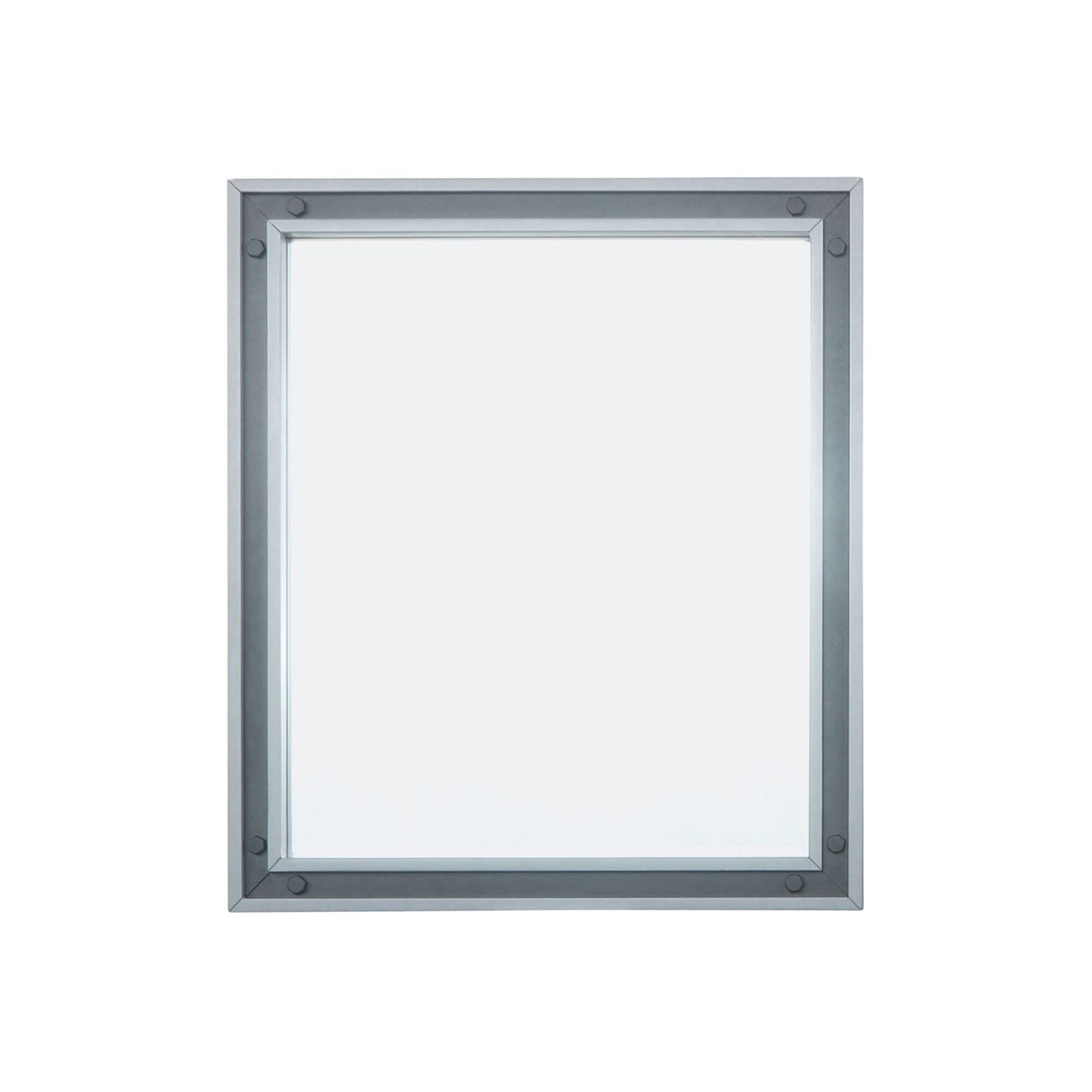 Ziva 30 in W x 32 in H Mirror with Black Metal Inlay