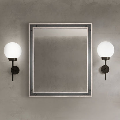 Ziva 30 in W x 32 in H Mirror with Black Metal Inlay