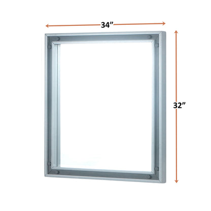 Ziva 34 in W x 32 in H Mirror with Black Metal Inlay