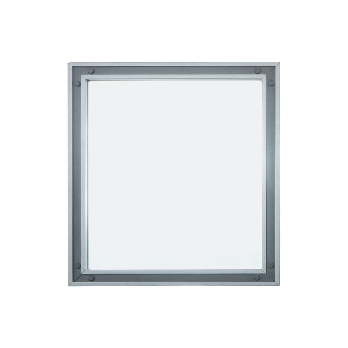 Ziva 34 in W x 32 in H Mirror with Black Metal Inlay