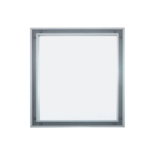 Ziva 34 in W x 32 in H Mirror with Black Metal Inlay