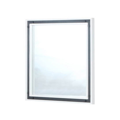 Ziva 34 in W x 32 in H Mirror with Black Metal Inlay