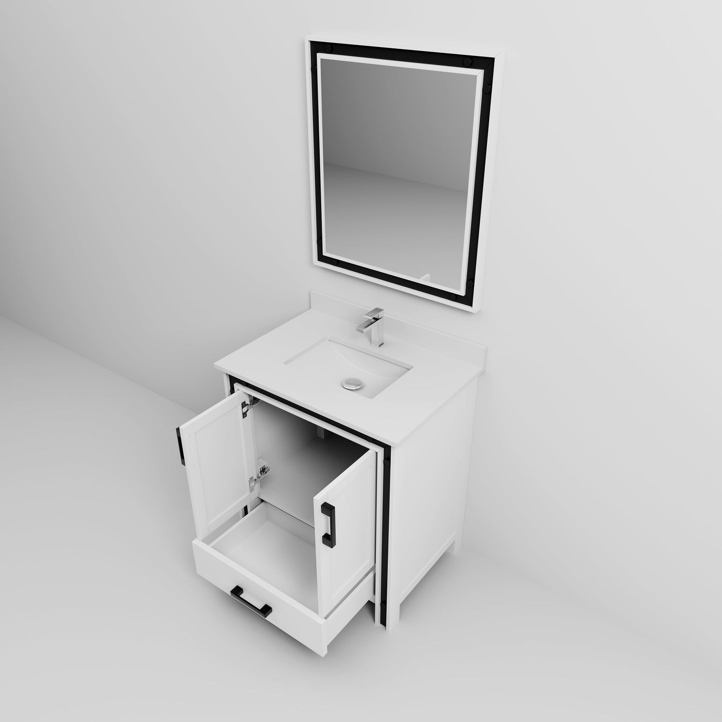 Ziva 30 in W x 22 in D White Bath Vanity