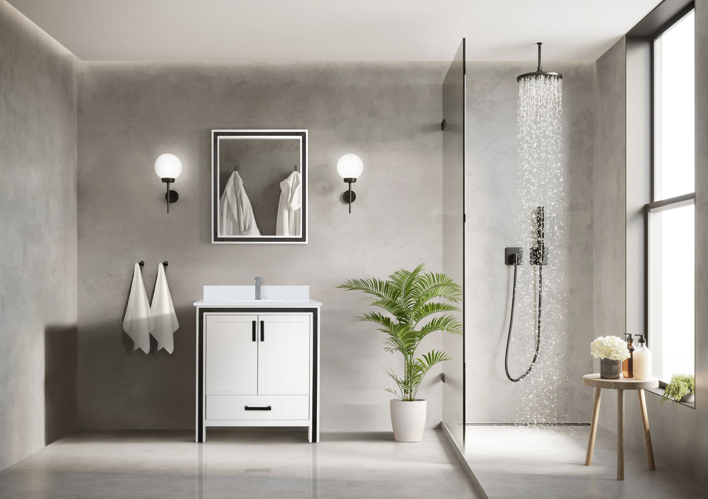 Ziva 30 in W x 22 in D White Bath Vanity