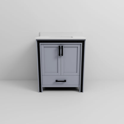 Ziva 30 in W x 22 in D Dark Grey Bath Vanity