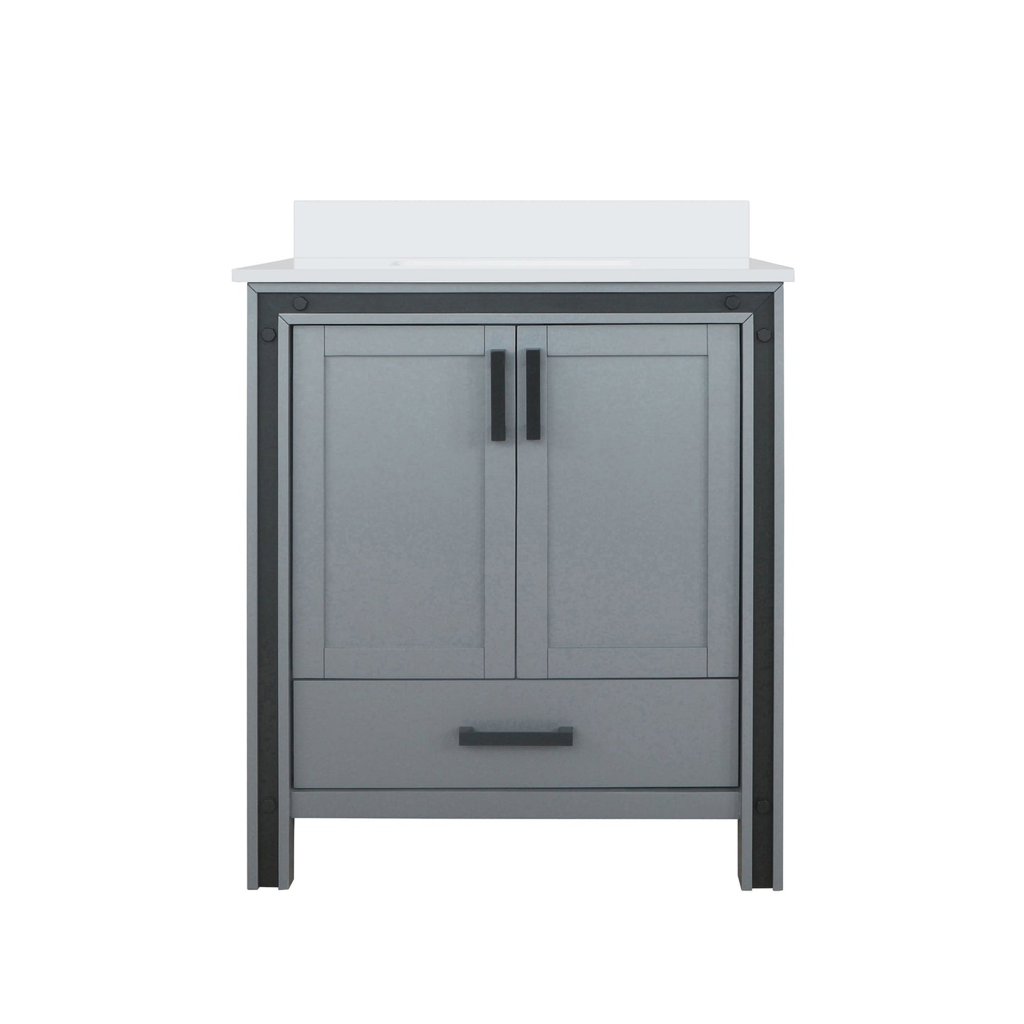 Ziva 30 in W x 22 in D Dark Grey Bath Vanity
