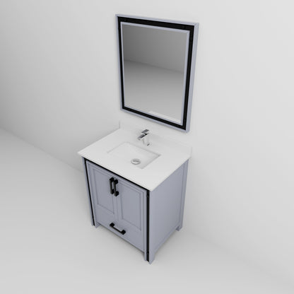 Ziva 30 in W x 22 in D Dark Grey Bath Vanity