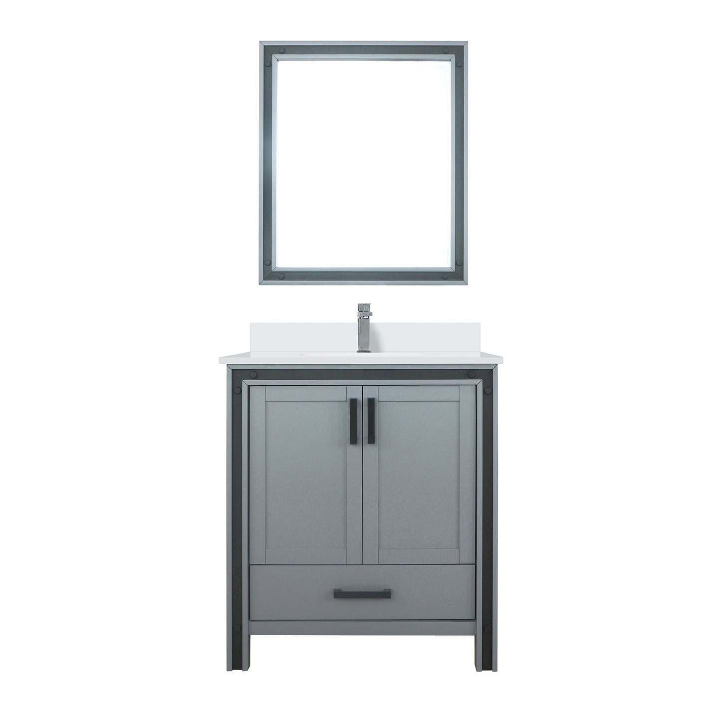 Ziva 30 in W x 22 in D Dark Grey Bath Vanity