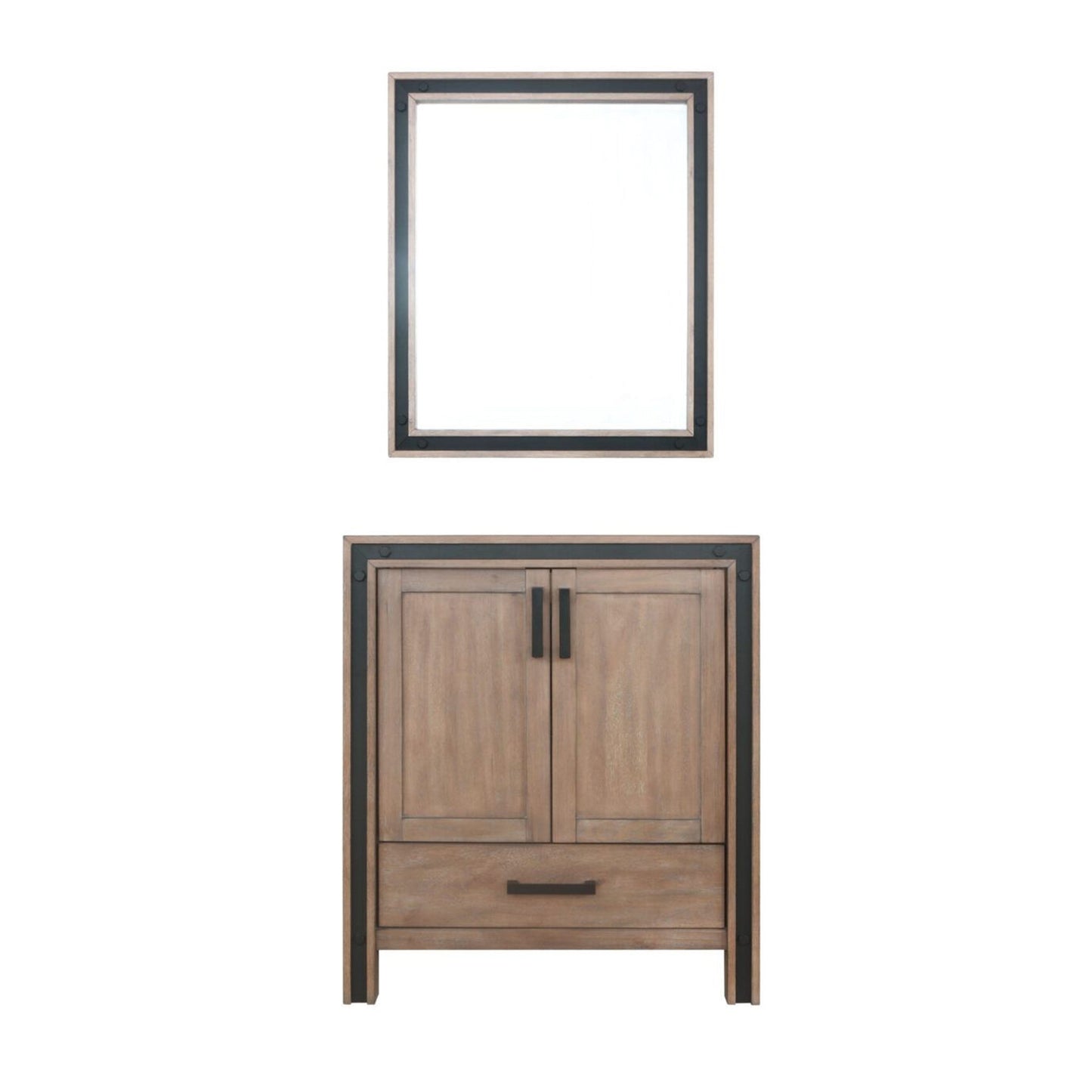 Ziva 30 in W x 22 in D Rustic Barnwood Bath Vanity