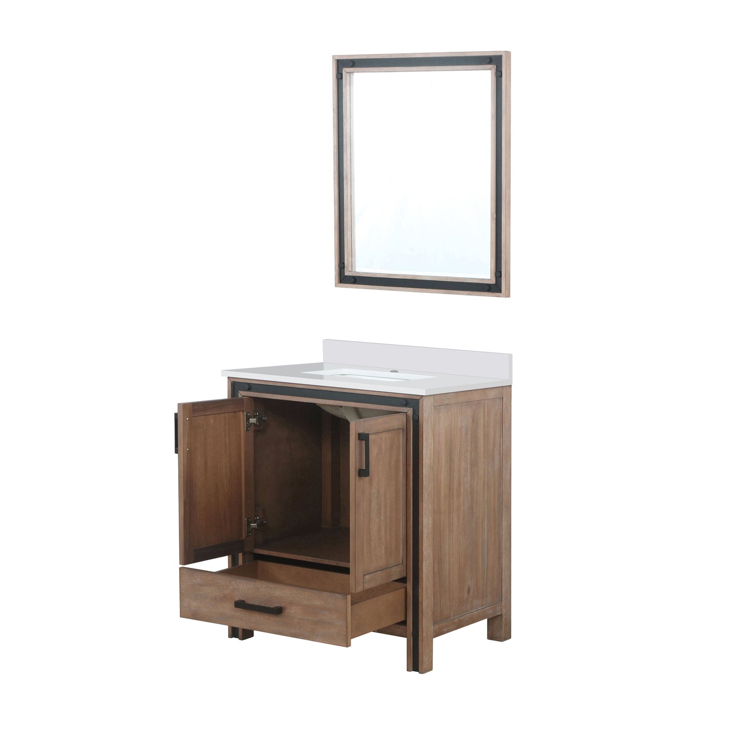 Ziva 30 in W x 22 in D Rustic Barnwood Bath Vanity