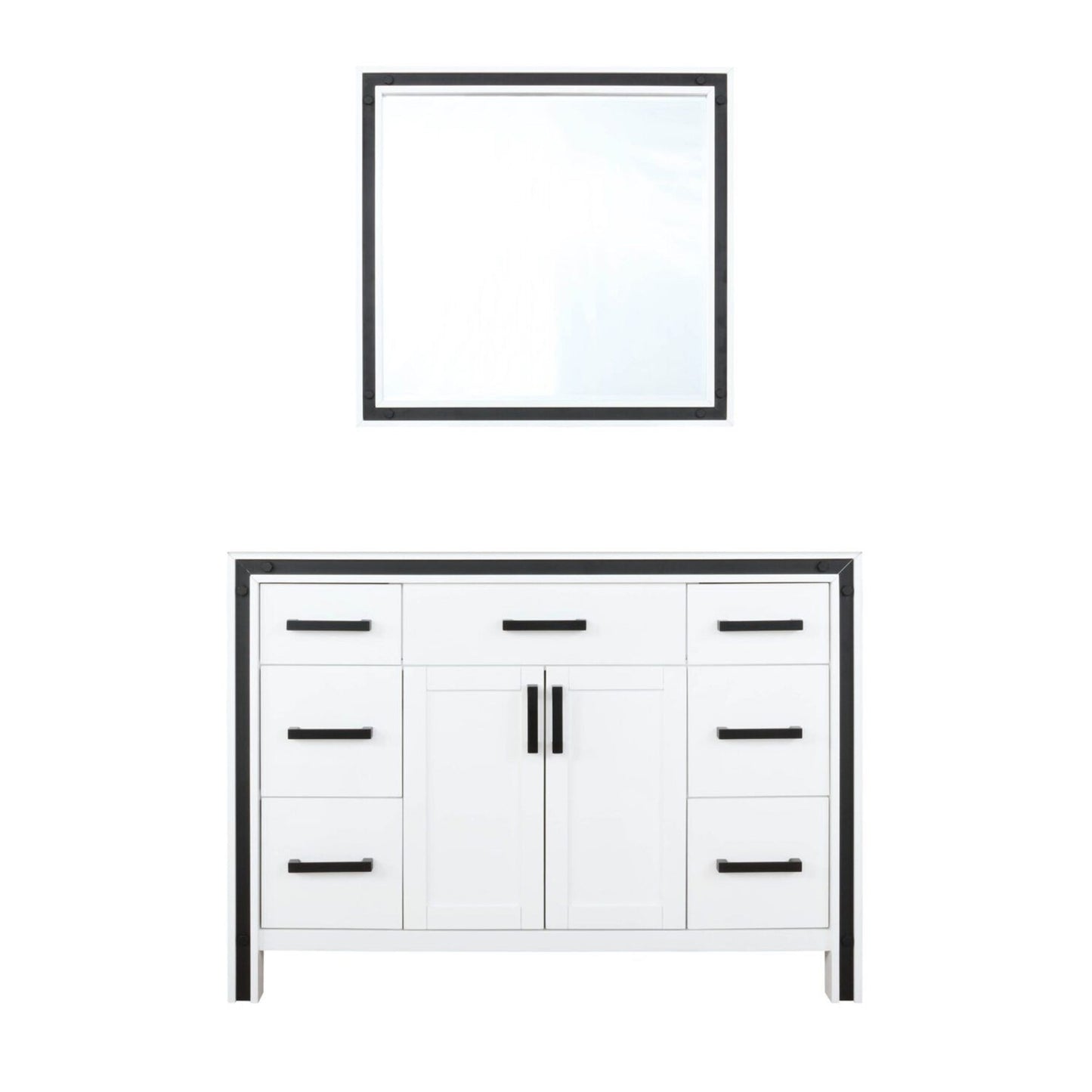 Ziva 48 in W x 22 in D White Bath Vanity