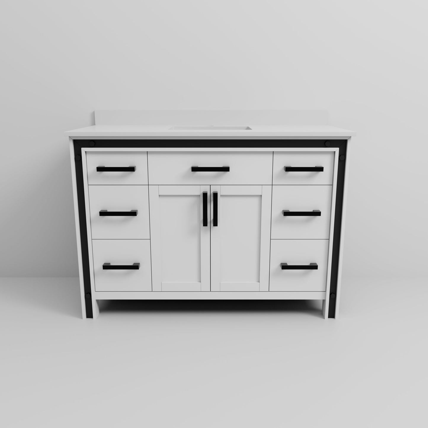 Ziva 48 in W x 22 in D White Bath Vanity