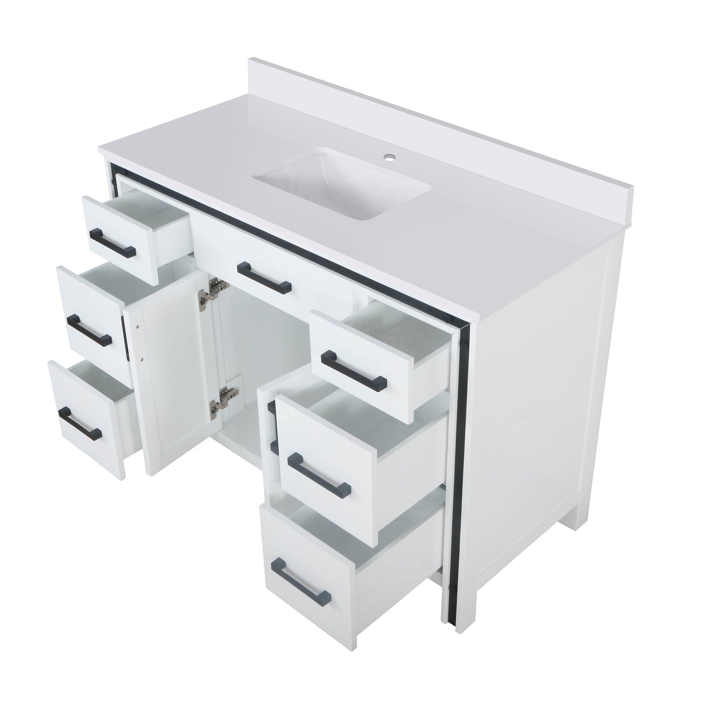 Ziva 48 in W x 22 in D White Bath Vanity
