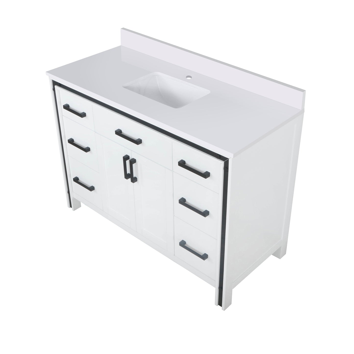 Ziva 48 in W x 22 in D White Bath Vanity