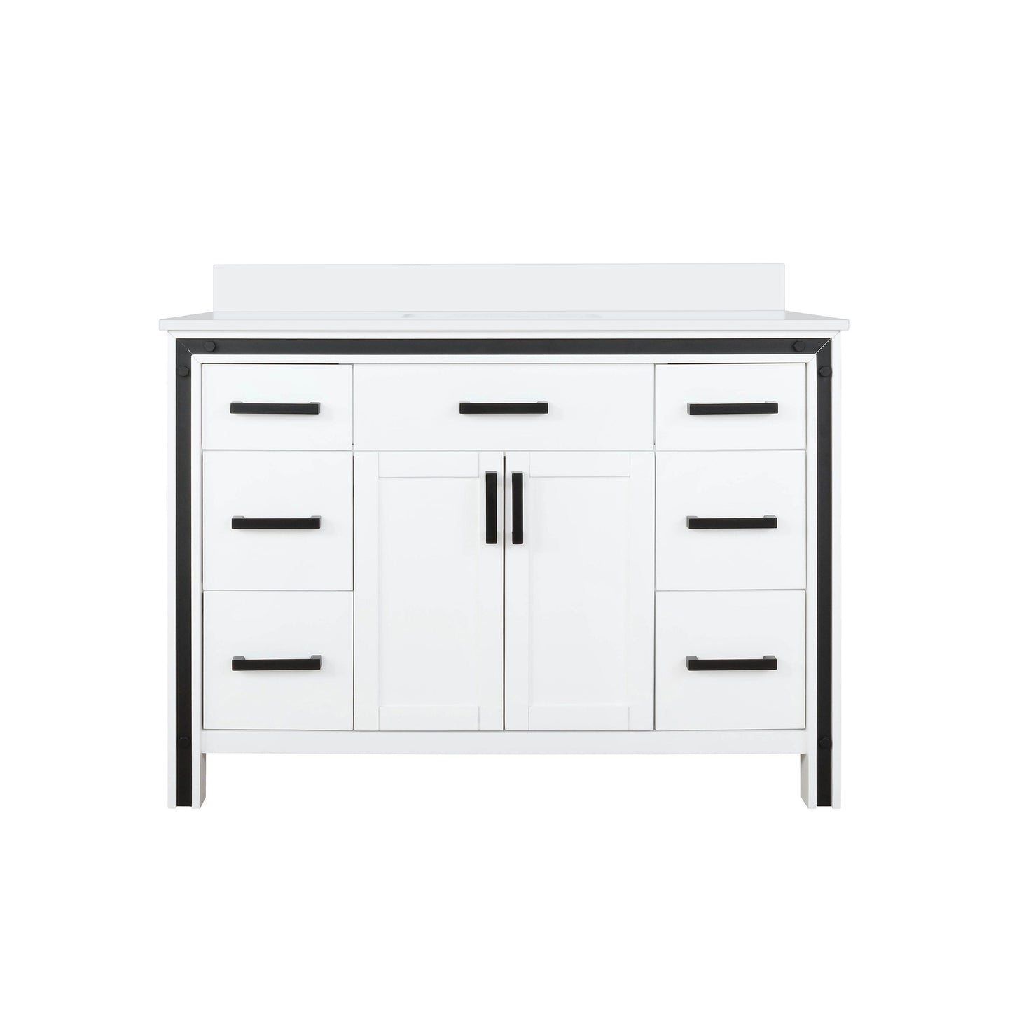 Ziva 48 in W x 22 in D White Bath Vanity