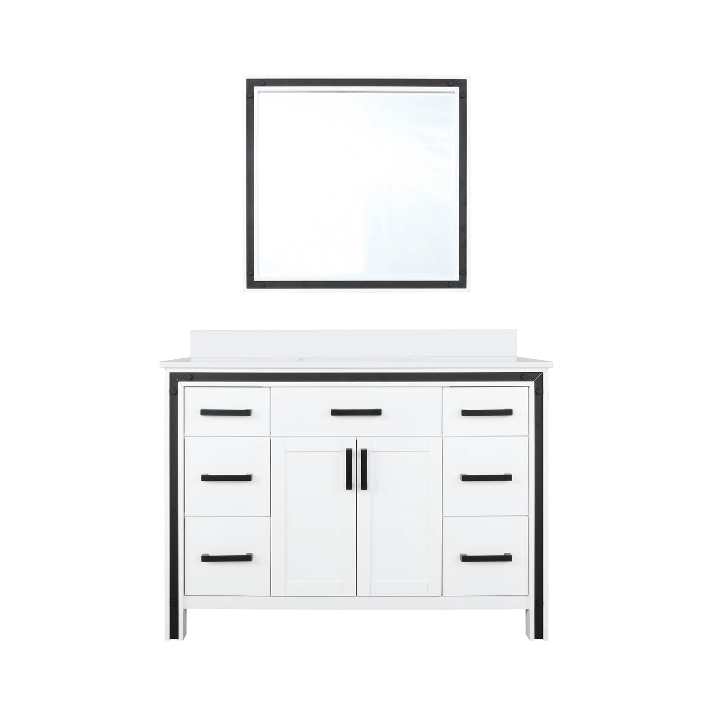 Ziva 48 in W x 22 in D White Bath Vanity