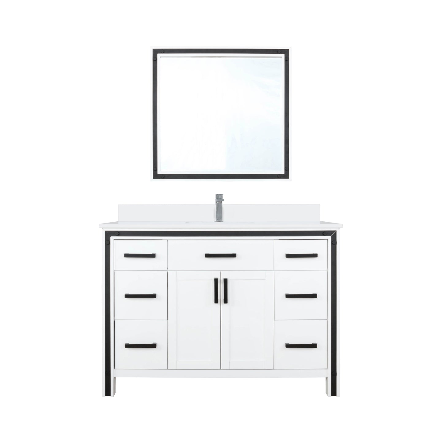 Ziva 48 in W x 22 in D White Bath Vanity
