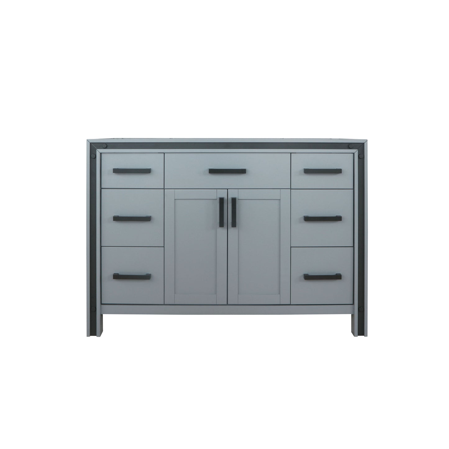 Ziva 48 in W x 22 in D Dark Grey Bath Vanity
