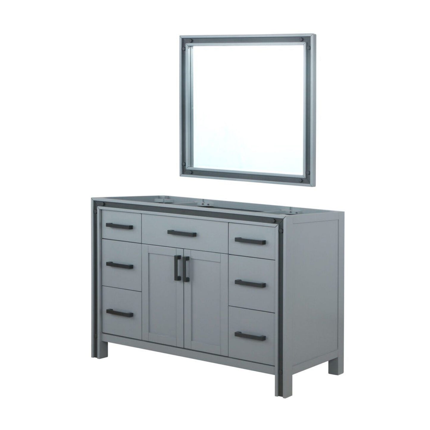 Ziva 48 in W x 22 in D Dark Grey Bath Vanity