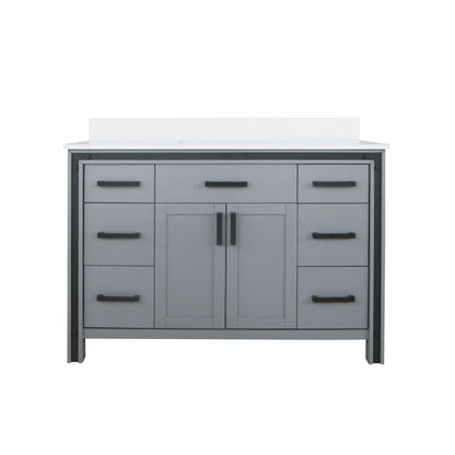 Ziva 48 in W x 22 in D Dark Grey Bath Vanity