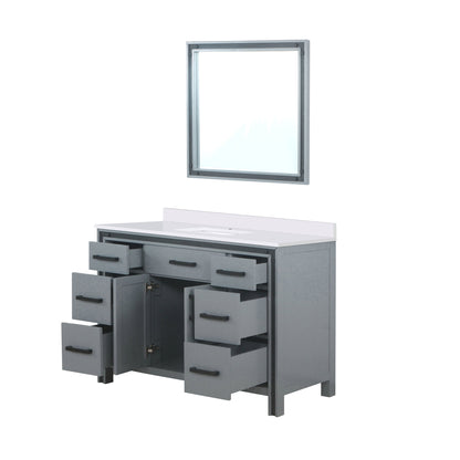 Ziva 48 in W x 22 in D Dark Grey Bath Vanity