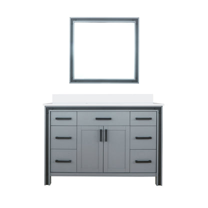 Ziva 48 in W x 22 in D Dark Grey Bath Vanity