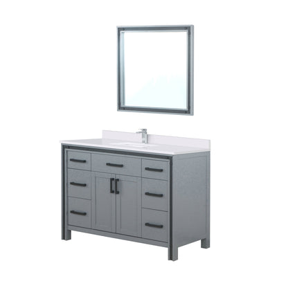 Ziva 48 in W x 22 in D Dark Grey Bath Vanity