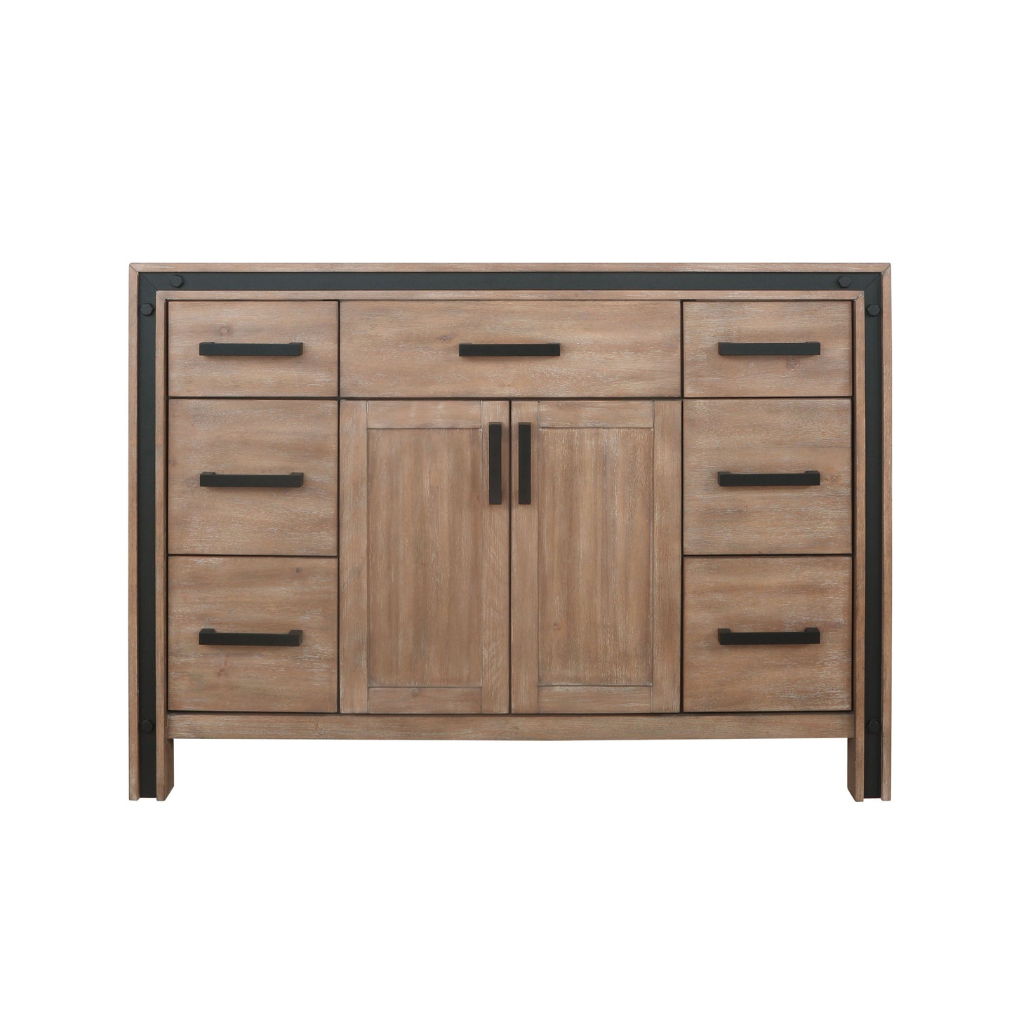 Ziva 48 in W x 22 in D Rustic Barnwood Bath Vanity