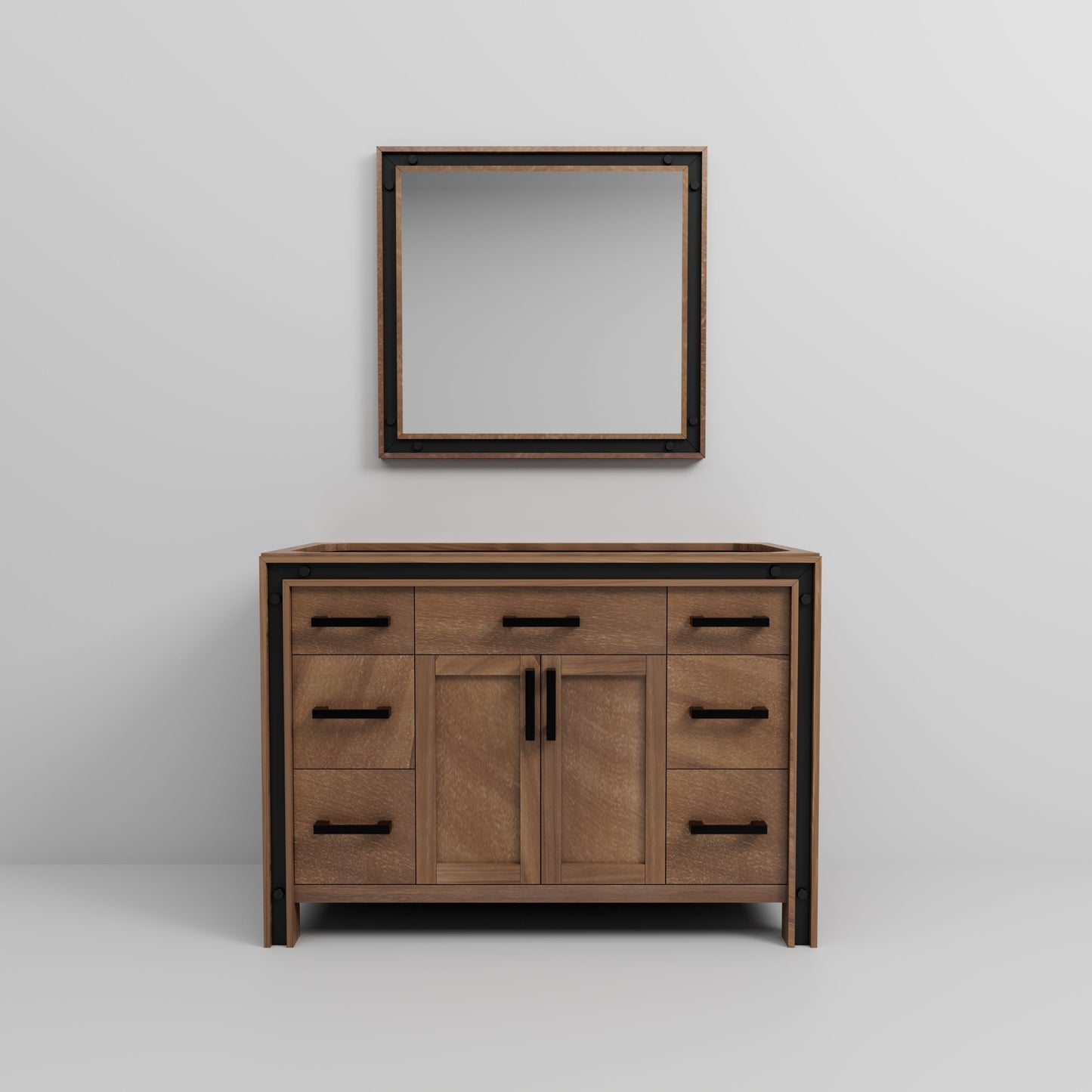 Ziva 48 in W x 22 in D Rustic Barnwood Bath Vanity