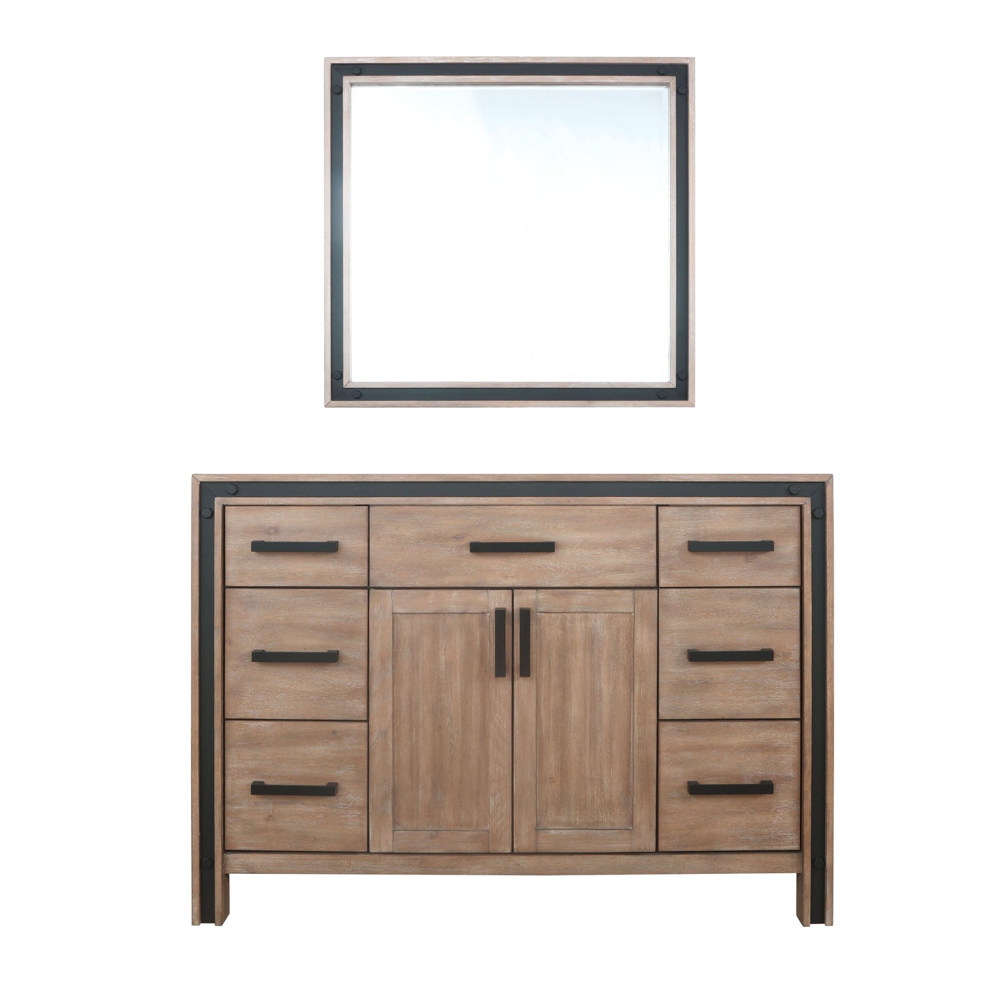 Ziva 48 in W x 22 in D Rustic Barnwood Bath Vanity