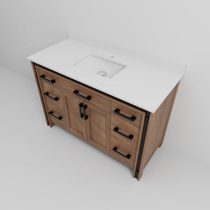Ziva 48 in W x 22 in D Rustic Barnwood Bath Vanity