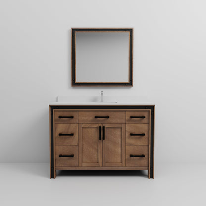 Ziva 48 in W x 22 in D Rustic Barnwood Bath Vanity