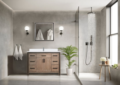 Ziva 48 in W x 22 in D Rustic Barnwood Bath Vanity