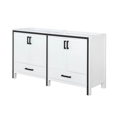 Ziva 60 in W x 22 in D White Double Bath Vanity