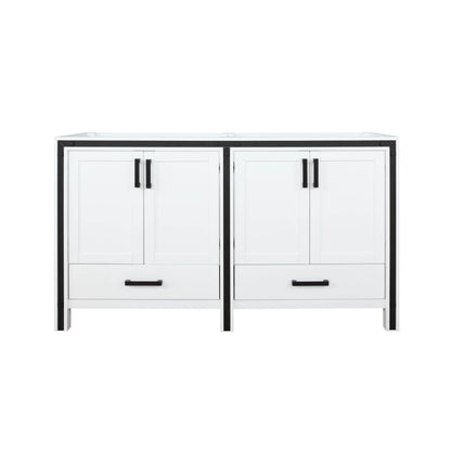 Ziva 60 in W x 22 in D White Double Bath Vanity