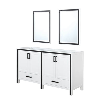 Ziva 60 in W x 22 in D White Double Bath Vanity