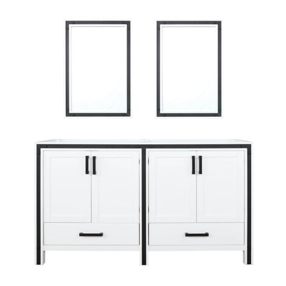 Ziva 60 in W x 22 in D White Double Bath Vanity