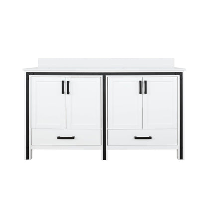Ziva 60 in W x 22 in D White Double Bath Vanity