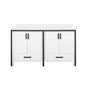 Ziva 60 in W x 22 in D White Double Bath Vanity