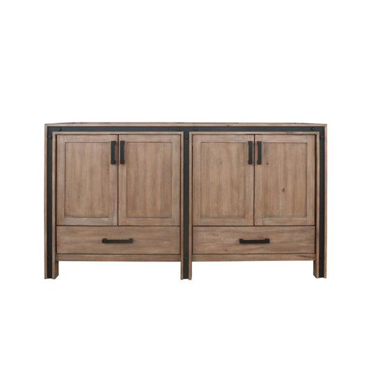 Ziva 60 in W x 22 in D Rustic Barnwood Double Bath Vanity